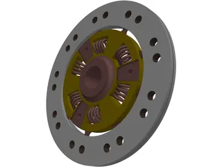 Mechanical Clutch Friction Plate 3D Model