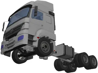 Mercedes-Benz Axor 6X4 Cab 3D Model