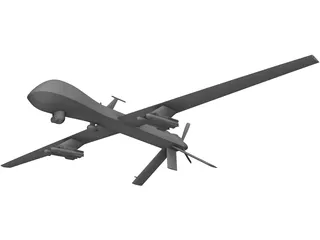 General Atomics MQ-1 Predator UAV Drone 3D Model