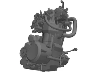 KTM 640 LC4 Engine 3D Model