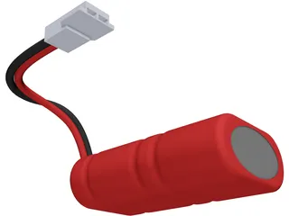 Micro-T NiMH Battery 3D Model