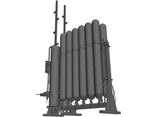 Hydraulic Accumulators Block 3D Model