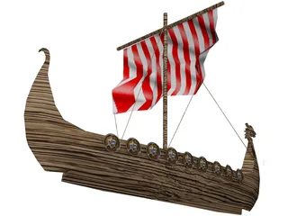 Viking Boat 3D Model
