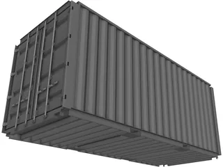 Shipping Container ISO 20ft  3D Model