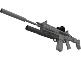 ACR SV with Granade Launcher 3D Model