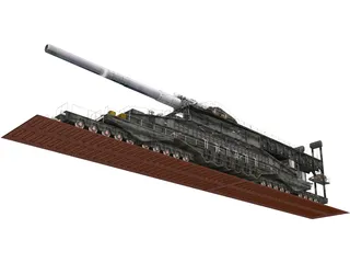 Dora Rail Gun 810mm 3D Model