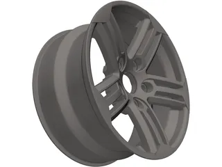 VW Scirocco Wheel Talladega 17 inch 3D Model