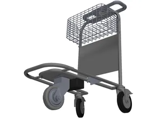 Airport Trolley 3D Model