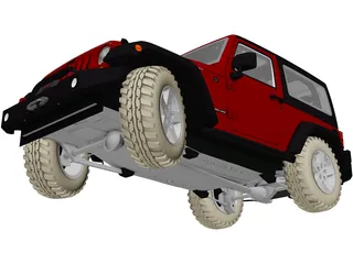 Jeep Wrangler Rubicon Series III (2012) 3D Model
