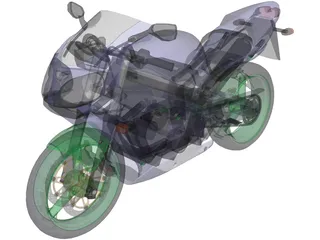 Kawasaki ZX9R 3D Model