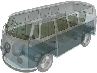 Volkswagen Combi (1971) 3D Model