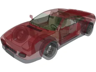 Ferrari 348 TB (1989) 3D Model