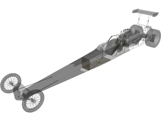 Dragster Rear Engine 3D Model