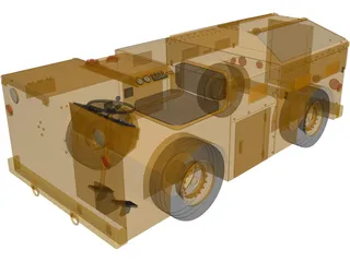 US Navy NAS Deck Service Tractor 3D Model