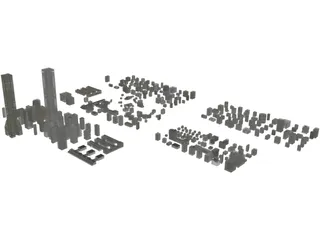 City Buildings Set 3D Model