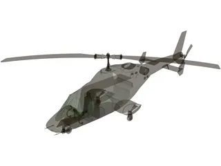 Bell 222 3D Model