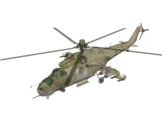 Mil Mi-24 Hind D 3D Model