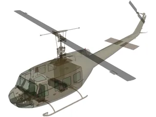 Bell UH-1H Iroquois 3D Model