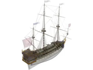 La Sirene Ship Of Line 3D Model