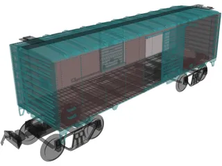 Cargo Wagon Car Box 3D Model