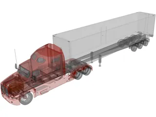 Kenworth T600 with Trailer 3D Model