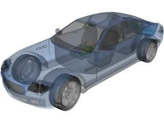 Maserati Quattroporte (2004) 3D Model