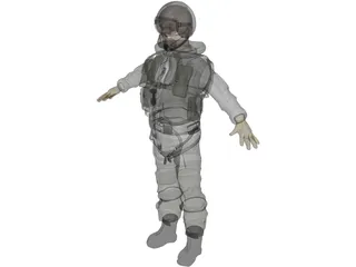 Fighter Pilot 3D Model