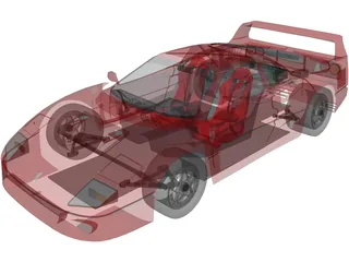 Ferrari F40 (1987) 3D Model