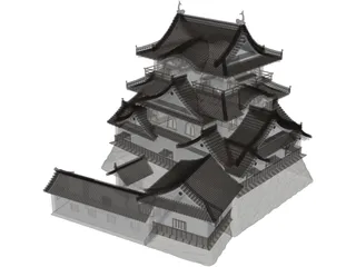 Castle Hikone 3D Model