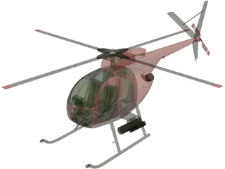 Hughes OH-6A Cayuse 3D Model