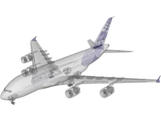 Airbus A380 Airliner 3D Model