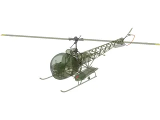 Bell H13 3D Model