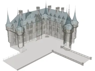 Chateaux Azay Le Rideau 3D Model