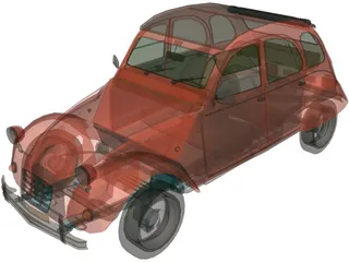 Citroen 2CV (1964) 3D Model