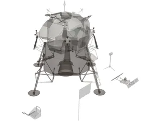 Eagle First Lunar Landing 3D Model