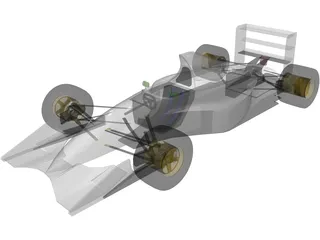 F1 Jordan 191 3D Model