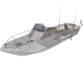 Fishing Boat Wahoo 3D Model