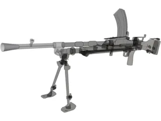 303 Bren MK1 Machinegun 3D Model