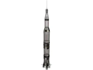 Apollo Saturn V Rocket 3D Model