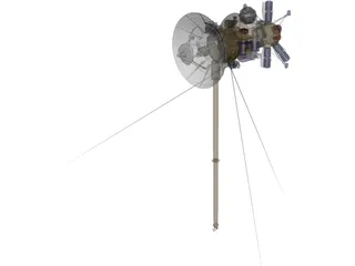 Cassini Probe Spacecraft 3D Model