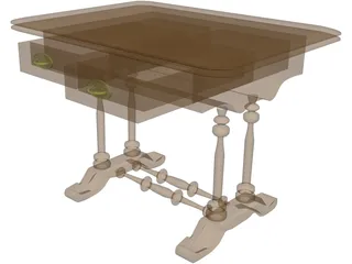 Table Biedermeier 3D Model