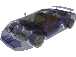 Bugatti EB110 Supersport (1992) 3D Model