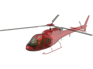 Eurocopter AS-350 Ecureuil 3D Model