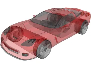 Chevrolet Corvette Z06 (2007) 3D Model