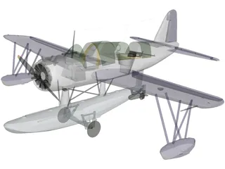 Vought OS2U Kingfisher 3D Model