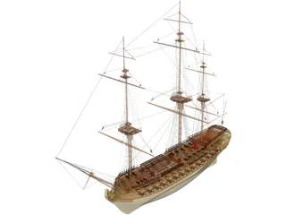 Le Superbe Ship Of Line 3D Model