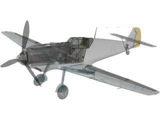 Messerschmitt BF-109E Emil 3D Model