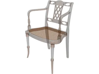 Chair Sheraton Elbow 3D Model