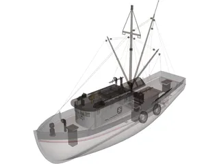 Shrimp Boat 3D Model