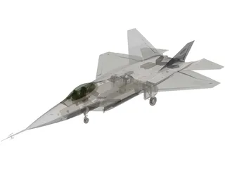 YF-22 Lightning 3D Model